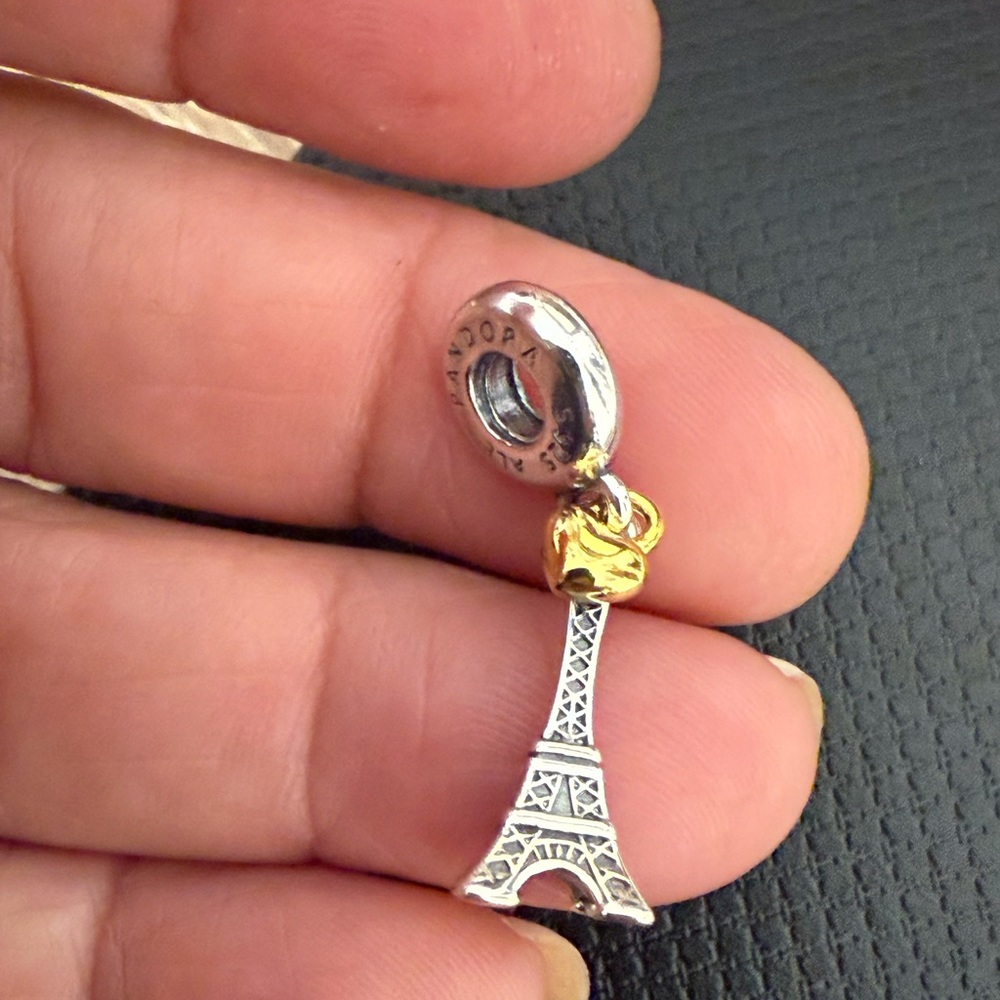 Pandora Silver And Gold Eiffel Tower Charm View 2